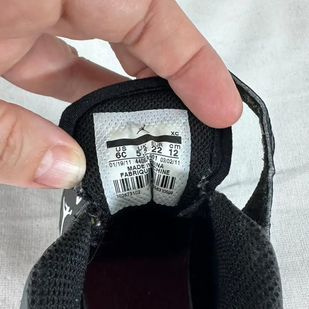 Jordan Team Low Toddler sz 6C 440824-001 Sneaker Elastic Laces & Strap